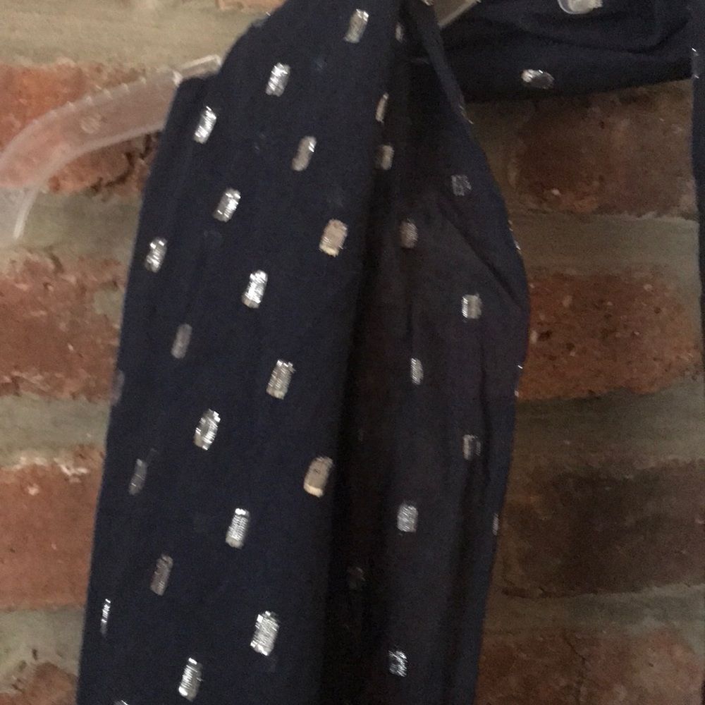 Jcrew Metallic dot scarf OS Navy - Picture 8 of 8